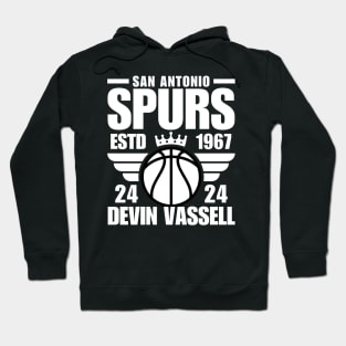 San Antonio Spurs Devin Vassell 24 Basketball Retro Hoodie